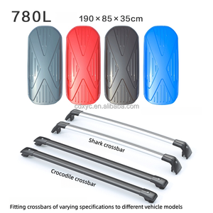 Boîte de <span class=keywords><strong>toit</strong></span> à double ouverture 780L avec serrure antivol et kit de barres transversales - Product Image 4