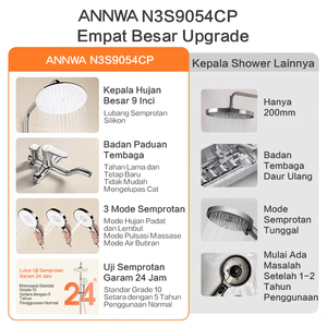 Connecteur de douche en laiton raffiné avec tuyau flexible de 150 cm pour la maison - Product Image 4