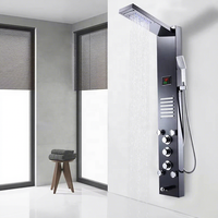 Robinet de douche mural thermostatique professionnel en acier inoxydable 304 brossé, finition laiton, céramique douce, pour appartement