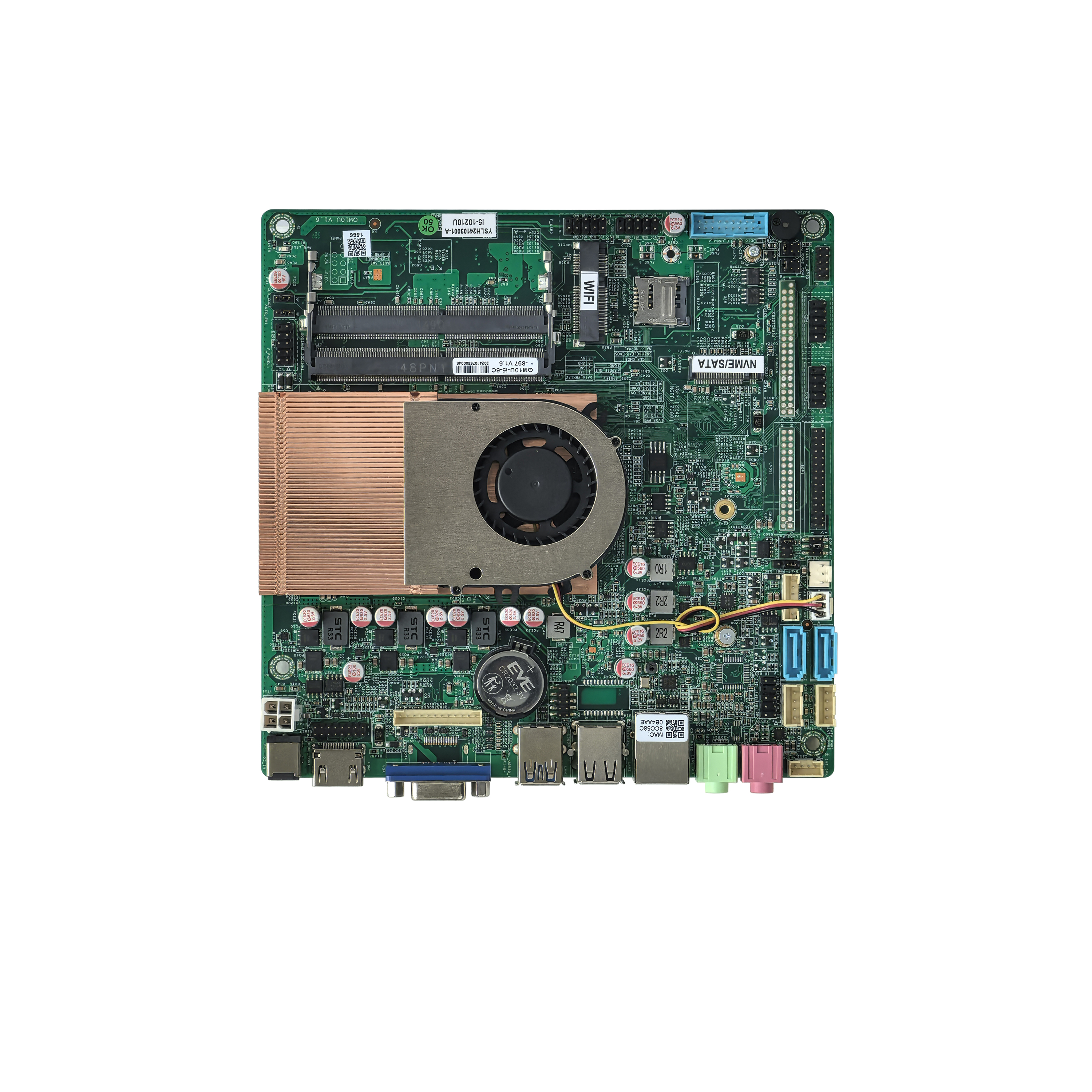 <strong>2026</strong> Inter Smart 6*COM Gaming Motherboard QM10U with CPU and RAM Comet Lake 10th Gen Core I3-10110U I5-10210U I7-10510U DDR4