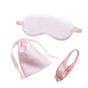 Ensemble cadeau masque pour les yeux en satin personnalisé 2025, masque pour les yeux pour la fête des mères avec attaches pour cheveux, pour cadeaux promotionnels et d'affaires - Product Image 6