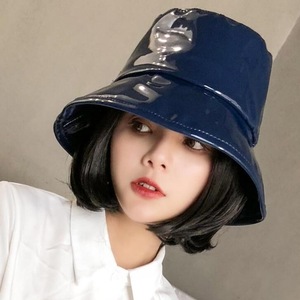 Sombrero de Pescador de Cuero PU de Ala Ancha <span class=keywords><strong>para</strong></span> <span class=keywords><strong>Mujer</strong></span>, Impermeable, Sombrero <span class=keywords><strong>para</strong></span> <span class=keywords><strong>Lluvia</strong></span>, Venta al Por Mayor - Product Image 3