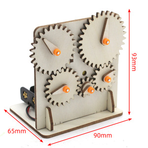 Kit educativo de transmisión de engranajes de madera, juguete científico manual DIY para niños de 7 a 9 años, aprendizaje STEAM de formas geométricas - Product Image 4