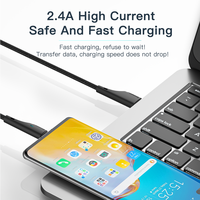 ESSAGER ES-X13 Accessoires pour téléphone portable 2.4A 1M 2M Câble USB vers IP Charge rapide Câble USB pour iPhone