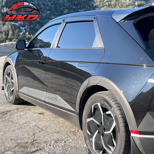 Pour Hyundai Ioniq 5 N 22-25, visières de fenêtre fines en acrylique, pare-soleil et pare-pluie, protection des fenêtres latérales des portes de voiture, lot de 4 pièces - Product Image 2