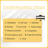 Clavier de piano électrique LeGemCharr, piano numérique, piano droit chinois, clavier de piano 88 touches
