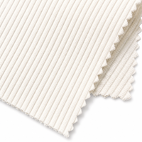 Tissu en maille côtelée 3x3, 96% coton, 4% élasthanne, 120 cm, 300 g/m², élastique, respirant, anti-rétrécissement, absorption d'humidité, col de vêtement