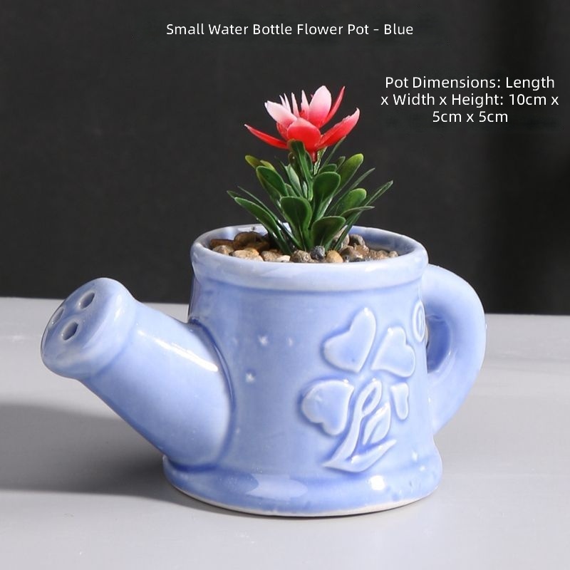 Piccolo annaffiatoio per vaso di fiori - blu