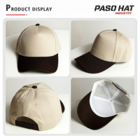 Casquette de Mode Bicolore à 5 Panneaux, Snapback Structurée Vierge en Gros pour Hommes, Casquette de Baseball Hip Hop Gorras Personnalisée pour Commandes en Gros