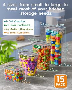 Juego de Recipientes Organizadores Herméticos para Almacenamiento de Alimentos en el Refrigerador, con Tapas, Más Vendidos - Product Image 2