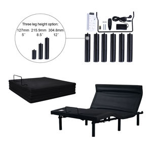 Электрическая регулируемая кровать Tecforcare с массажем, размер Queen, металлическое основание кровати с регулировкой, с пультом дистанционного управления, в наличии в США - Product Image 4