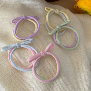 Moda europea fascia di gomma fatta a mano neonato bambino in Nylon per capelli fasce per capelli accessori per capelli con fiocco - Product Image 3