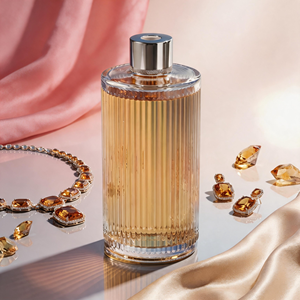 Luxury Fluted Glass <b>Reed</b> <b>Diffuser</b> Set Ribbed <b>Bottle</b> For Modern Home Decor Wholesale Private Label Premium Metallic Lid Set - Product Image 1