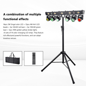 Reiz Soporte Móvil para Luces de Cabeza Móvil de 120W y 6 Cabezas con Efecto Estroboscópico RGB, Control de Sonido DMX512, Iluminación de Escenario para DJ, Discoteca y Espectáculos - Product Image 2
