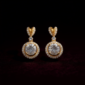 Orecchini Pendenti a Forma di Cuore con Grandi Cristalli per Donne, Eleganti Accessori per Uso Quotidiano e Feste - Product Image 2