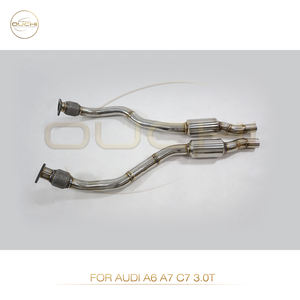Catback de rendimiento del sistema de escape de acero inoxidable OUCHI para <span class=keywords><strong>Audi</strong></span> <span class=keywords><strong>A6</strong></span> A7 C7 3,0 T segundo tubo con tubo frontal de resonador - Product Image 5