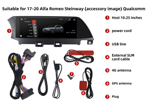 Pantalla táctil Android 13 DE 10,25 pulgadas CARPLAY para <span class=keywords><strong>Alfa</strong></span> Romeo Stelvio 2020-2024 navegación con reproductor Multimedia de Radio de coche automático - Product Image 5