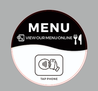 Cartes de menu 12x12cm adaptées aux restaurants/café/bars, cartes NFC avec dos adhésif
