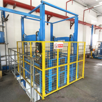 Monte-charge hydraulique de type fixe pour utilisation en sous-sol, dispositif anti-chute, élévateur de marchandises industrielles, performances stables