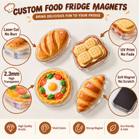 Maßgefertigte Kühlschrankmagnete für Bäckereikuchen Acryl-Dessertmagnete UV-Druck Werbegeschenk Großhandel Hersteller OEM