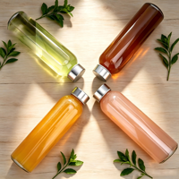 Bouteilles en verre vides en gros 500ml/750ml/1000ml - Design élégant à large ouverture pour le sport et les voyages avec bouchon à vis et sérigraphie