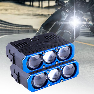 Car Spotlights External Auxiliary <b>Lights</b> Three Lens <b>Work</b> <b>Light</b> <b>Led</b> Grille <b>Lights</b> with Cooling Fan - Product Image 5