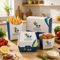 Boîtes d'emballage pour la restauration rapide personnalisées avec logo, boîtes en papier pour frites, hamburgers, poulet frit, pour emporter