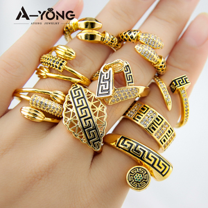 <span class=keywords><strong>Anillo</strong></span> <span class=keywords><strong>de</strong></span> circonia cúbica ajustable, joyería, <span class=keywords><strong>de</strong></span> 18k chapado en <span class=keywords><strong>oro</strong></span>, <span class=keywords><strong>precio</strong></span> al por mayor - Product Image 1