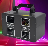 Projecteur laser professionnel haute puissance à 4 faisceaux, animation couleur intégrale, éclairage de scène pour fêtes, bars, mariages et événements avec DMX512