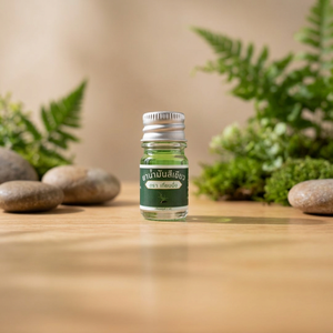 Huile Herbacée Phaya Yo 5ml Bouteille Verte avec Bouchon Argenté Huile Essentielle d'Aromathérapie Naturelle pour Massage du Corps Entier et Relaxation - Product Image 1
