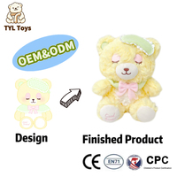 Peluche personnalisée en coton avec squelette et vêtements articulés, conception OEM/ODM, chien en peluche
