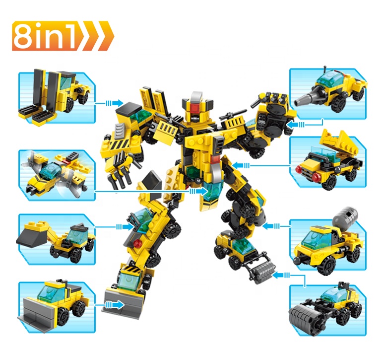 ブロックモデル4 ブロックロボット　鉄鋼ジーグ　ブロックマシーン　未開封未組立 ブロックモデル4 ブロックロボット 鉄鋼ジーグ ブロックマシーン