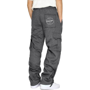 Precio de fábrica Otoño Invierno bordado personalizado polar suave algodón suelto transpirable Joggers elástico Cargo polar pantalones de chándal - Product Image 6