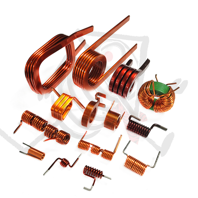 Custom Spring Wire Flat Air Core Copper Coil Inductor Hershey Brand IC-DK-J02 Model Nickel-Zinc Plated Surface Treatment