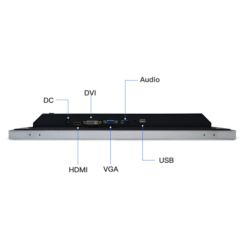 Industrial 18.5 Inch LCD Monitor PCAP Capacitive Touch Screen VGA HD TFT Wall Mount Kit USB Aluminum Frame New EETI Desktop