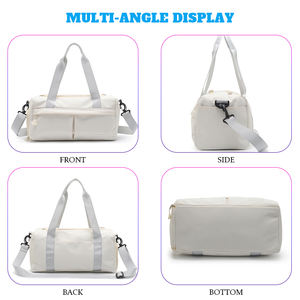 Bolsa de <span class=keywords><strong>viaje</strong></span> personalizada para hombre y <span class=keywords><strong>mujer</strong></span> con compartimento para zapatos y bolsa de gimnasio con bolsillo húmedo bolsa de yoga deportiva para avión - Product Image 5