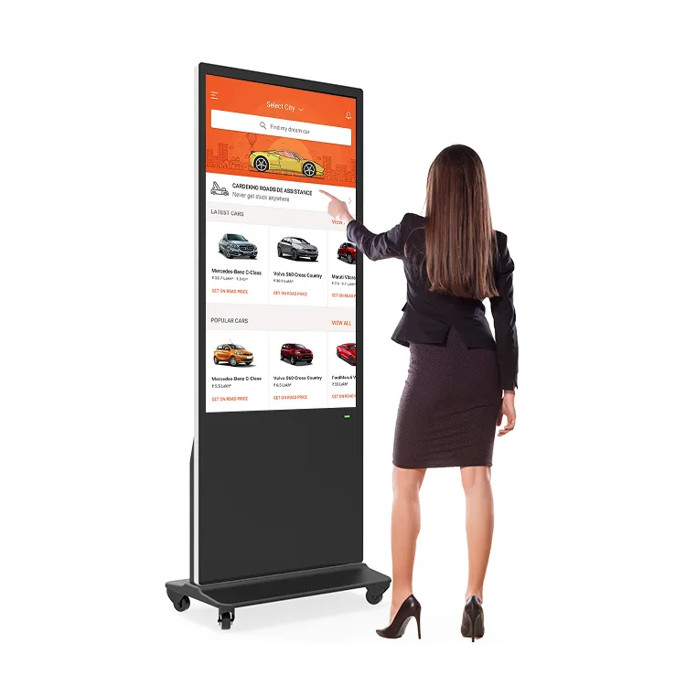 Siêu mỏng cửa hàng nhà hàng 43 50 55 65 inch LCD quảng cáo hiển thị kiosk kỹ thuật số biển cho trong nhà và ngoài trời