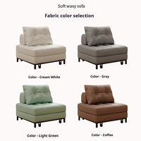 Sofá Cama de Tela Estilo Crema Moderno y Simple, Todo en Uno, para Espacios Pequeños, Apartamentos, Muebles Reclinables para el Hogar