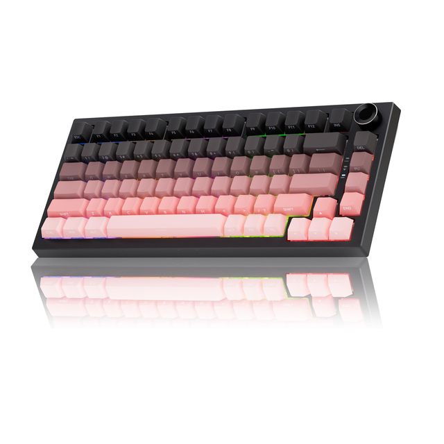 Wireless Mechanical Keyboard with Multifunction Knob RGB Backlit Gasket Structure BT 5.0 Type-C 2.4 K81 Mechanical Keyboard