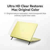 Coque transparente pour MacBook Neo 13 pouces, modèle 2026 A3404 avec puce A18 Pro, étui rigide avec béquille pliable