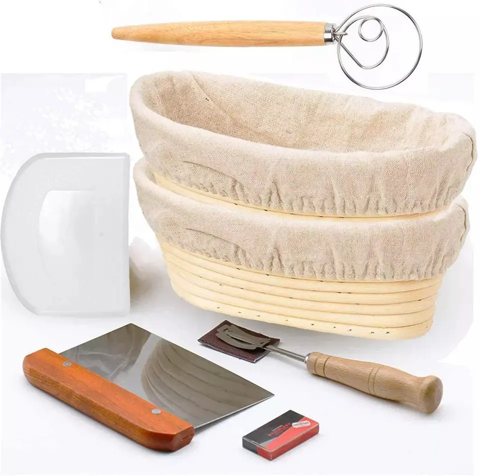 Basket Bread Proofing 9 Inch Round Set Wholesale Sourdough Rattan Baking & Pastry Tools Baneton Custom Made Brotform
