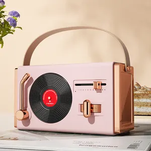 New 2023 Color Choice Portable Classical Vintage 5W Power Wireless BT Retro mini Speaker with FM Radio