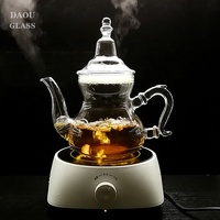 Vente chaude 800ml haute borosilicate théières en verre résistant à la chaleur cafetières