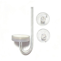 Diffuseur de CO2, coupelle 24 mm, longueur 50 mm, hauteur 63,5 mm, tube 4 mm, 0,15 MPa, atomiseur d'aquarium en PC transparent pour aquarium planté