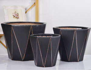 <span class=keywords><strong>Maceta</strong></span> de <span class=keywords><strong>gres</strong></span> con pintura a mano esmaltada de dos tonos personalizada con agujeros de drenaje para macetas de interior y <span class=keywords><strong>exterior</strong></span> - Product Image 6