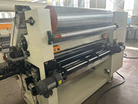 Machine à onduler automatique 280 à chauffage électrique pour carton ondulé 2 plis avec support de rouleaux et coupe-feuilles