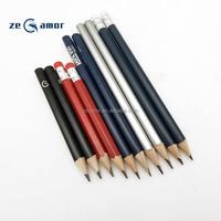Zeamor Vente en gros à bas prix LOGO personnalisable Crayons d'hôtel HB Plomb Triangle Hexagonal Rond Noir Crayon en bois avec gomme
