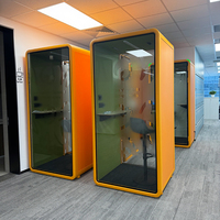 Cabine de bureau insonorisée pour une personne, pod de travail acoustique modulaire et mobile, cabine téléphonique silencieuse, couleur personnalisable