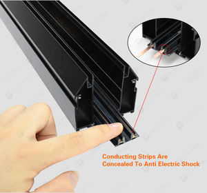 220V Ceil Design <span class=keywords><strong>LED</strong></span> Rail Magnétique Lumières Pour Pvc Tension Stretch Tissu Stretch Plafond <span class=keywords><strong>Led</strong></span> Aluminium Profil Plafond Rail - Product Image 4