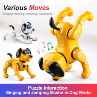 Juegos educativos para jugar perro robot inteligente control remoto inteligente truco robot perro juguetes niños